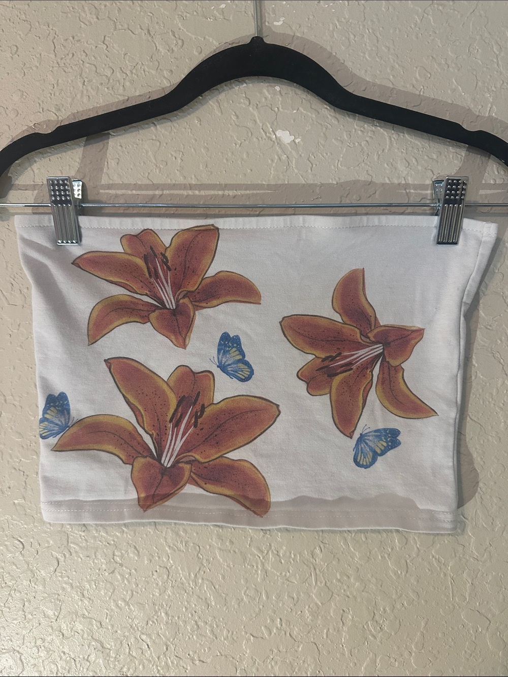 Edikted Y2K Hawaiian floral tube top x